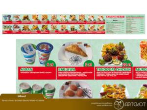 Baner z menu dla Ekushe Kebab